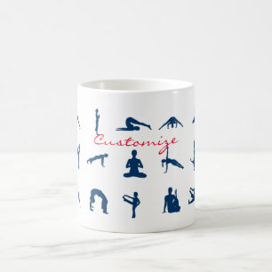 Taza De Café El yoga de silueta es Thunder_Cove