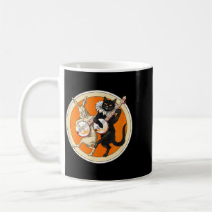 Taza De Café El zine de The Black Cat Halloween Cat Rabbit y Ba