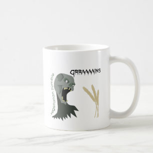 Taza De Café ¡El zombi vegetariano quiere Graaaains!