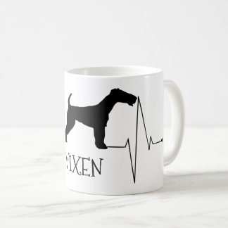 Taza De Café El zorro terrier personalizado ama a mi perro lati