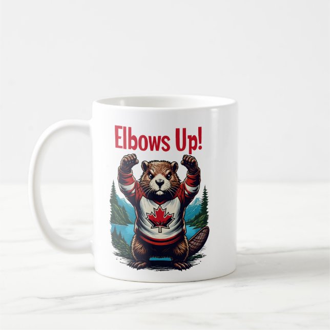 Taza De Café Elbows Up Canada (Izquierda)