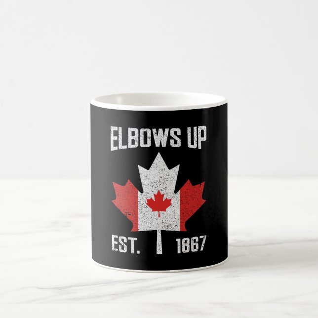 Taza De Café Elbows Up Canada True North Strong Orud Canadian (Centro)