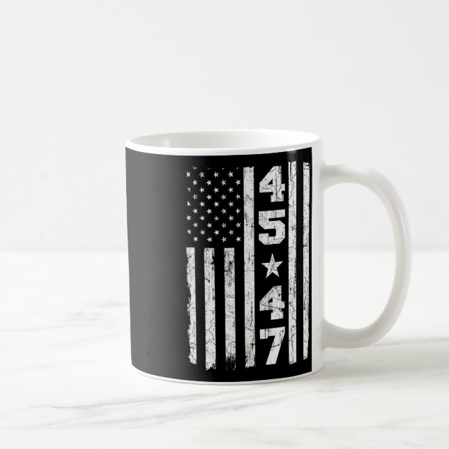 Taza De Café Elección presidencial de Trump con bandera norteam (Derecha)