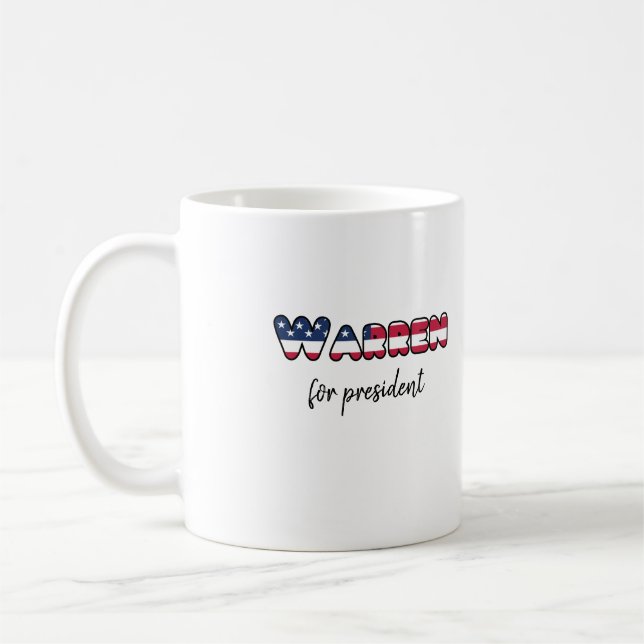 Taza De Café Elecciones 2020 Warren para presidente (Izquierda)