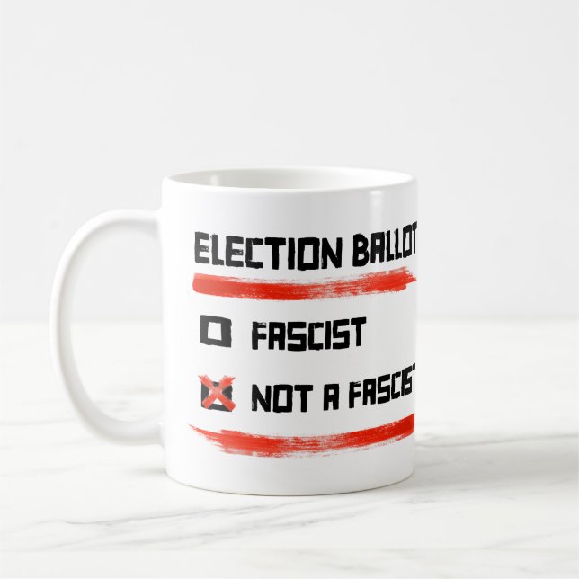Taza De Café Elecciones 2024: Votar no fascista (Izquierda)