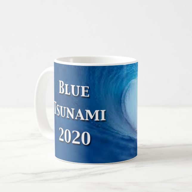 Taza De Café Elecciones Blue Tsunami 2020 (Anverso izquierdo)
