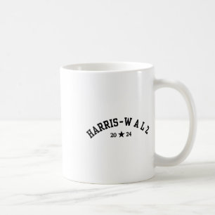 Taza De Café Elecciones de Harris Tim Walz Baseball Font 2024