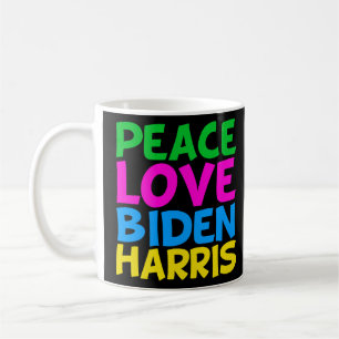 Taza De Café Elecciones de Peace Love Biden Harris 2024