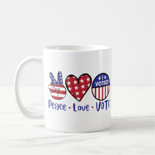 Taza De Café Elecciones en EEUU - Votación por amor de paz, día