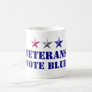 Taza De Café Elecciones intermedias 2026 Veteranos Votan Azul D