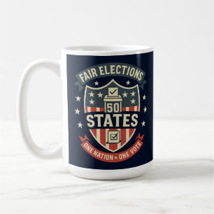 Taza De Café Elecciones justas Diseño de una nación un voto