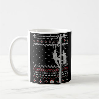 Taza De Café Electricidad de Lineworker Powerline Lineman Ugly 