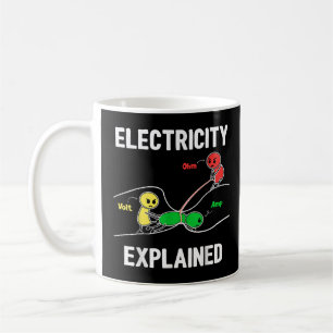 Taza De Café Electricidad Explicada Ohm Volt Ampere Electrician