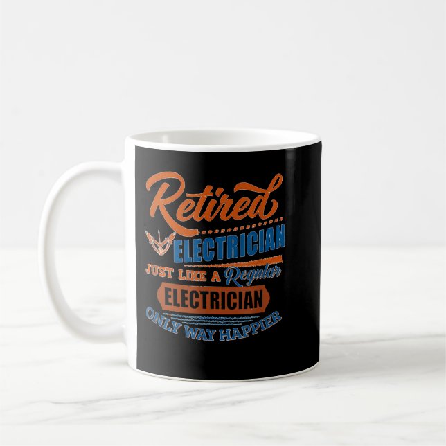 Taza De Café Electricista jubilado - Regalo eléctrico  (Izquierda)