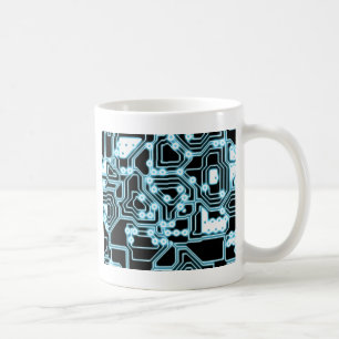 Taza De Café Electrón - azul/negro