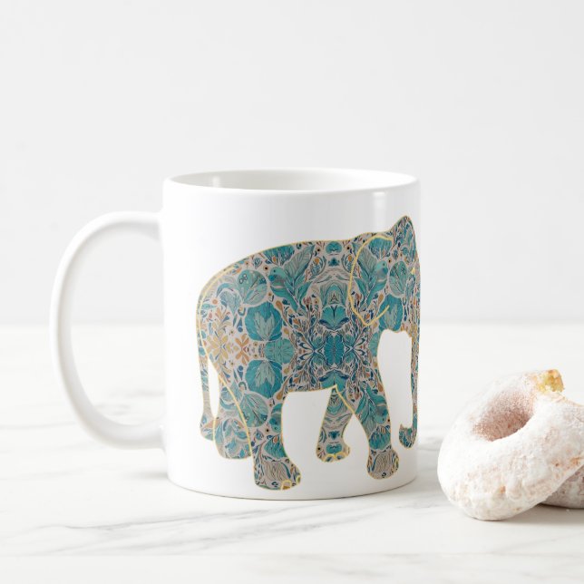 Taza De Café Elefante (Con donut)