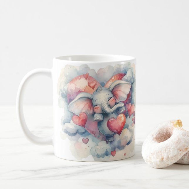 Taza De Café elefante (Con donut)