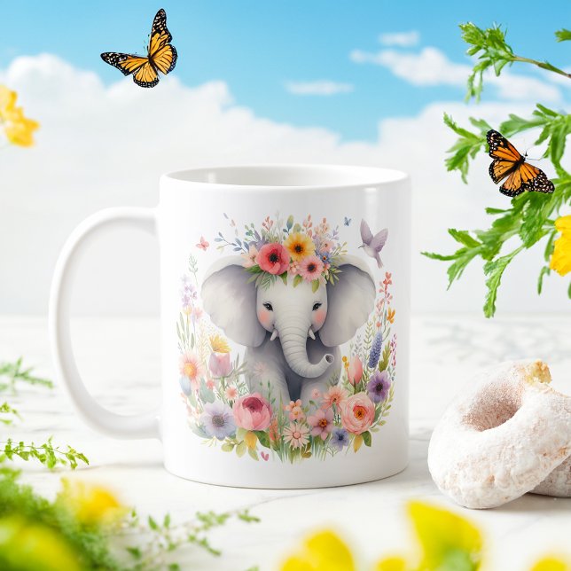 Taza De Café Elefante acuático de primavera - Mug infantil (Subido por el creador)