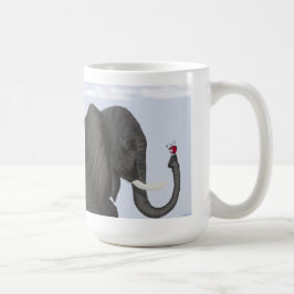 Taza De Café Elefante Adorable y Ladybug Cuaderno