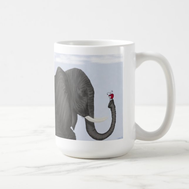 Taza De Café Elefante Adorable y Ladybug Cuaderno (Derecha)