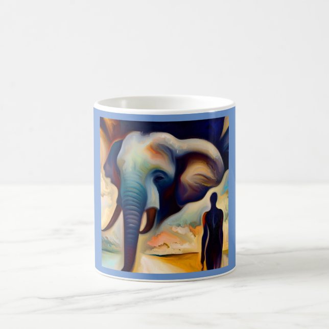Taza De Café Elefante animal espiritual 2 (Centro)