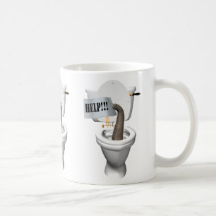 Taza De Café Elefante Atrapado En El Baño