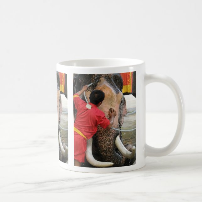 Taza De Café Elefante Bathtime... Ayutthaya, Tailandia (Derecha)
