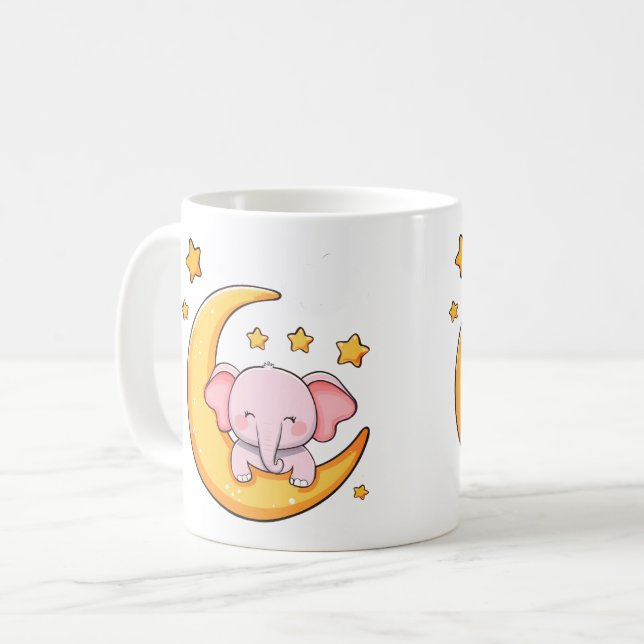 Taza De Café Elefante bebé durmiendo (Anverso izquierdo)