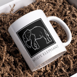 Taza De Café Elefante blanco Fiesta - Gracioso regalo de vacaci
