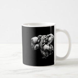 Taza De Café Elefante Boxeador Con Guantes De Boxeo Kickboxing 