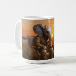 Taza De Café Elefante Caballero Safari