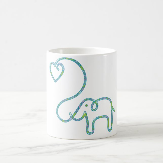 Taza De Café ELEFANTE con corazón (Centro)