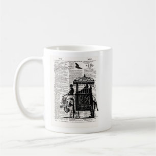 Taza De Café Elefante con el arte del diccionario Howdah