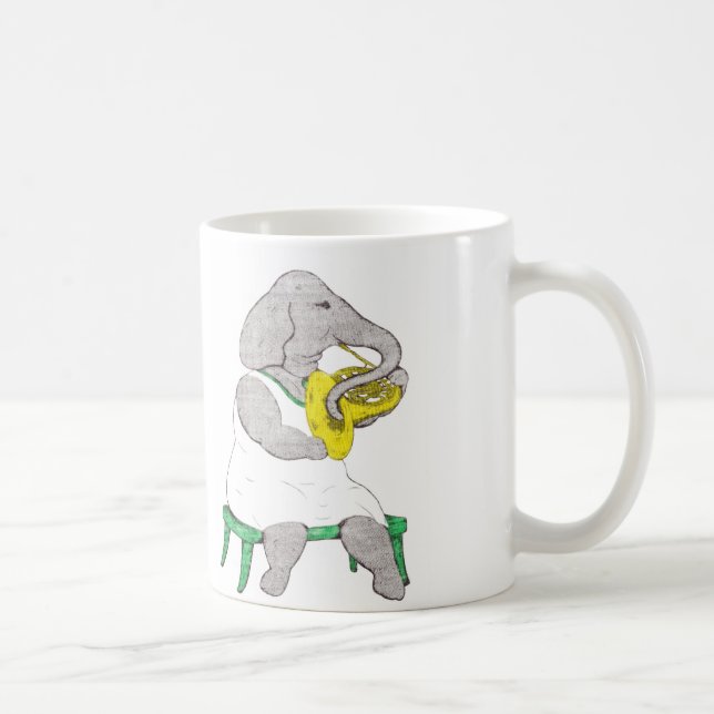 Taza De Café Elefante con la trompa (Derecha)