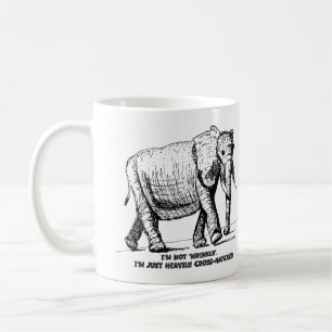 Taza De Café Elefante con Trama Cruzada Pesada