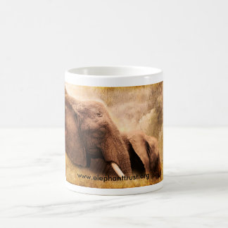 Taza De Café Elefante de Amboseli de la impresión del arte