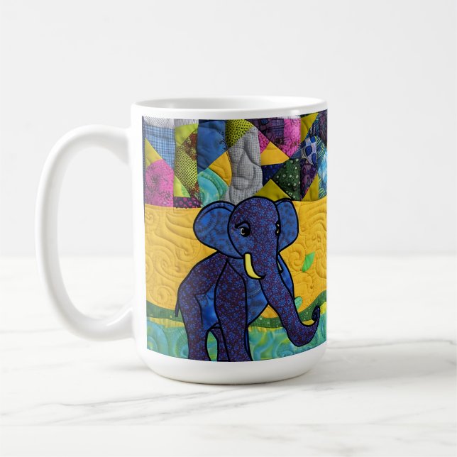 Taza De Café Elefante de bebé divertido - Quillike Design (Izquierda)