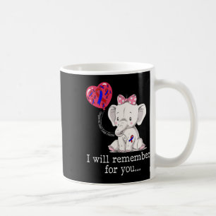 Taza De Café Elefante de Concientización sobre Cardiopatías Con