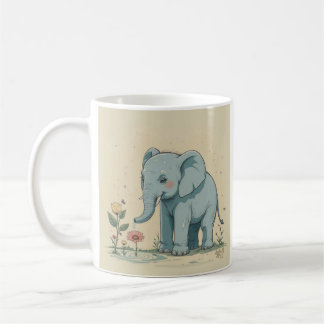 Taza De Café Elefante de Flores: el jardinero de la naturaleza
