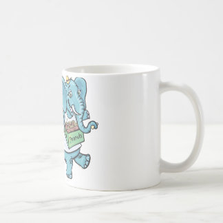 Taza De Café Elefante del circo que vende los cacahuetes