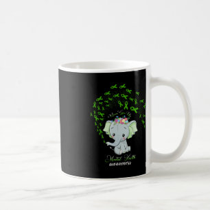 Taza De Café elefante donante de conciencia de salud mental par