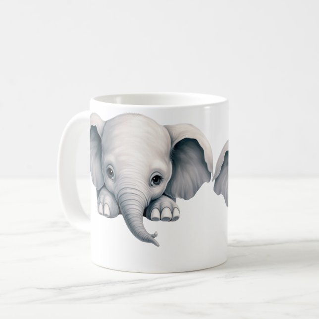 Taza De Café Elefante entrometido (Anverso izquierdo)