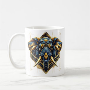 Taza De Café elefante geométrico