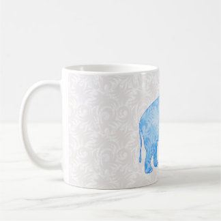 Taza De Café Elefante indio azul del modelo
