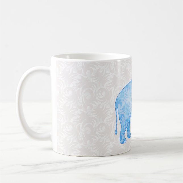 Taza De Café Elefante indio azul del modelo (Izquierda)