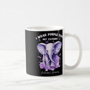 Taza De Café Elefante Llevo Morado Por Mi Padre Heimerheimer'