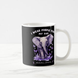 Taza De Café Elefante Llevo Morado Por Mi Papá Heimerheimer Es 