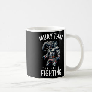 Taza De Café Elefante Muay Thai - Kickboxing y elefante tailand