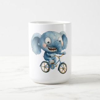 Taza De Café elefante personalizado, ilustracion animal
