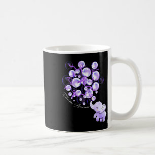 Taza De Café Elefante que sopla leones morados sobredosis Aware